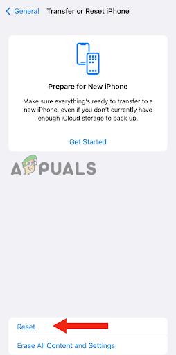 Transfer or Reset iphone settings