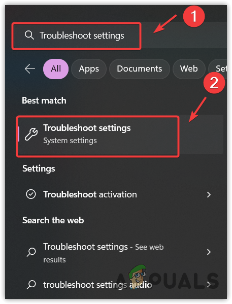 Navigating to Troubleshooting Settings