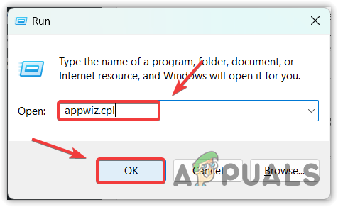 Navigating to programs and features Control Panel