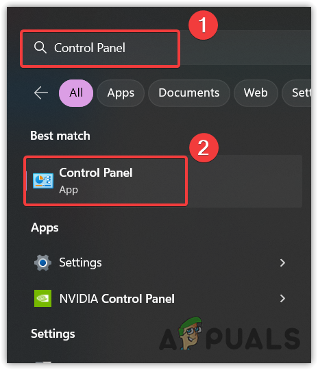 Opening Control Panel