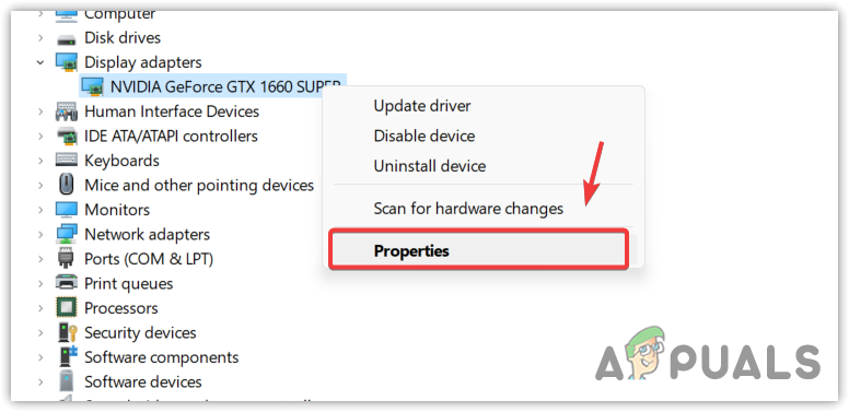 Opening GPU Properties