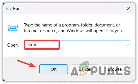 Opening System Restore Settings