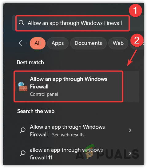 Opening Windows Firewall Settings