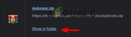 Opening file location