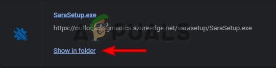 Opening the file location