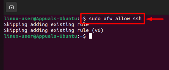 Allow SSH in Firewall
