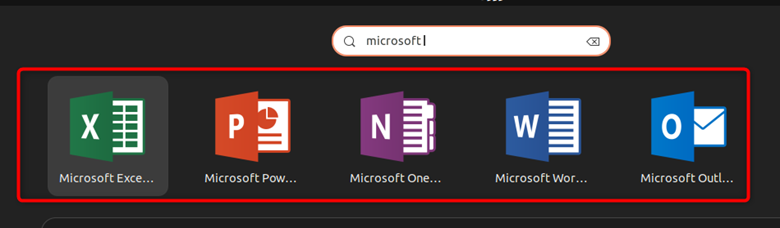 searching microsoft office