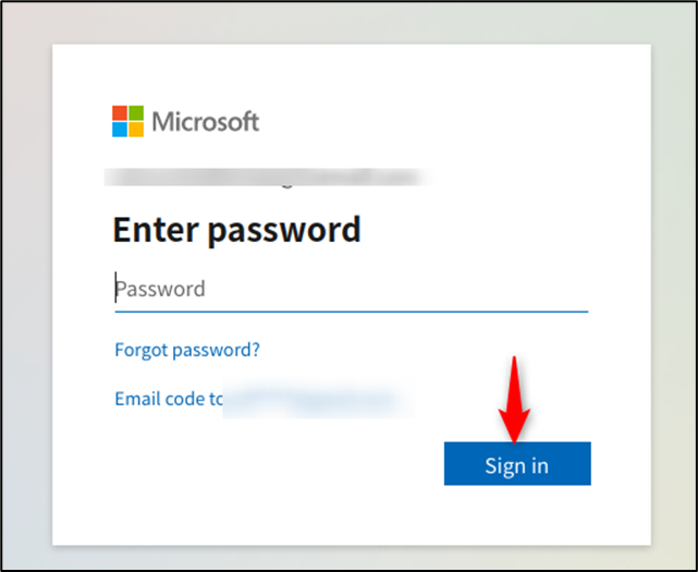 enter password