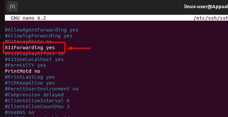 X11Forwarding enabled