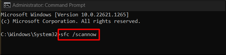scannow command