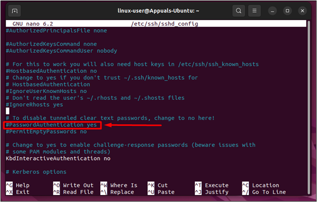 Find and Activate PasswordAuthentication