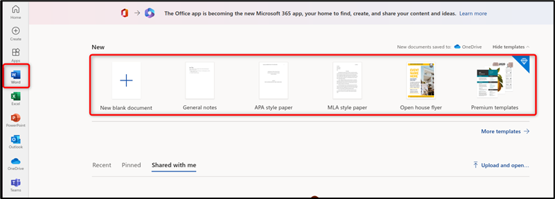 opening Microsoft word doc
