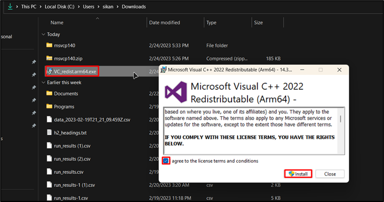 Installing Visual C++