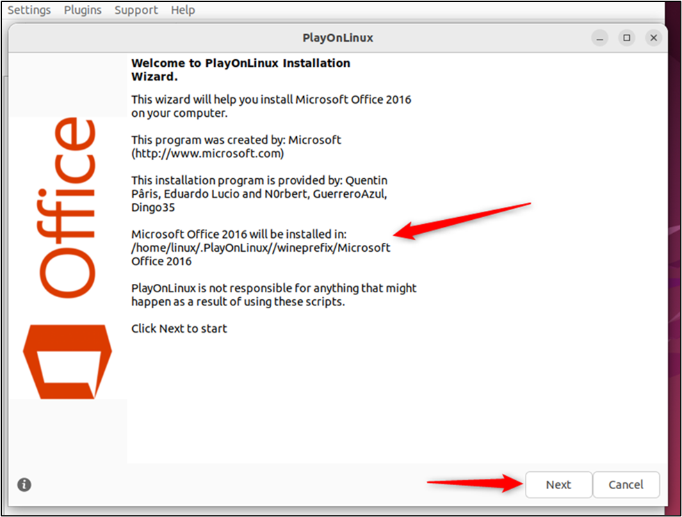installation directory
