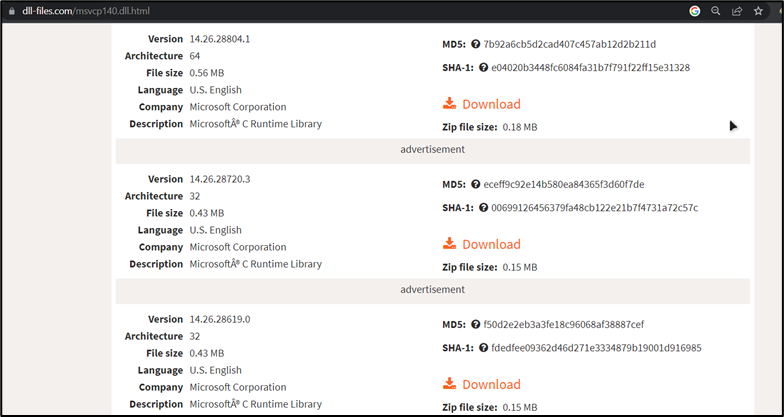 Compatible version DLL