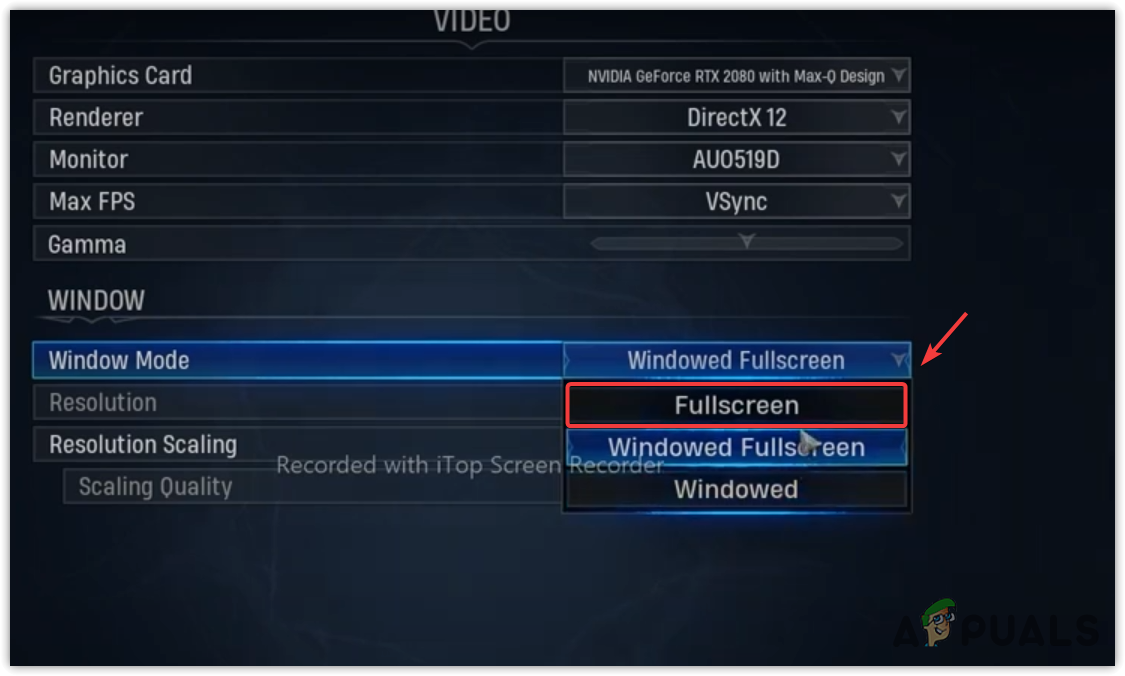 Reducing Graphics Settings