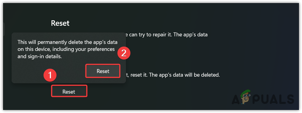 Resetting Camera app