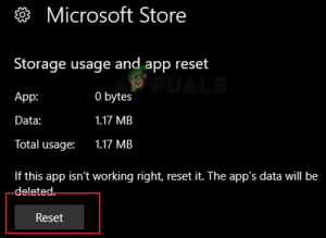 Resetting Microsoft Store