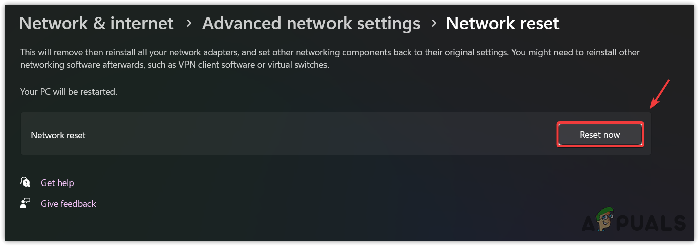 Resetting Network Settings