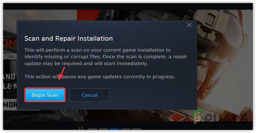 Scanning and Repairing the game files of CODWII