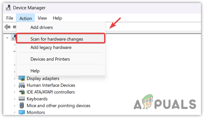 Scanning for hardware changes
