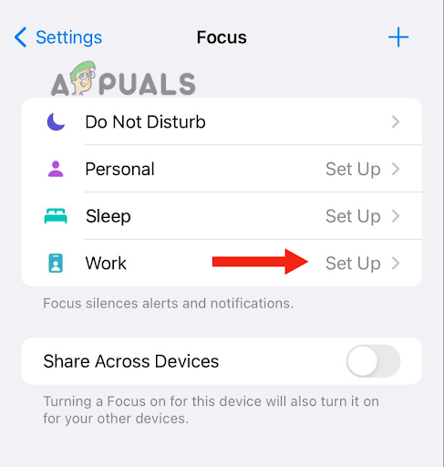 Select your preferred focus mode