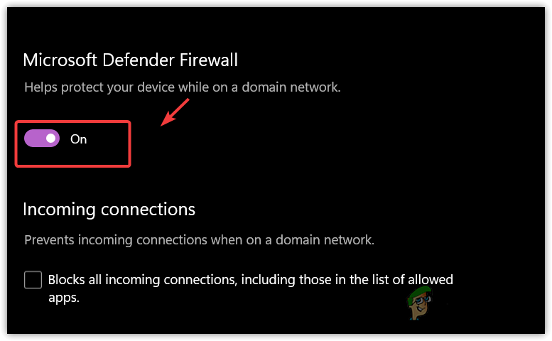 Turning off Windows Firewall