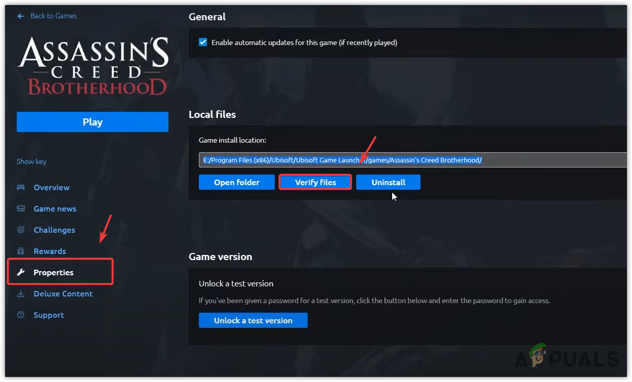 Verifying Game Files
