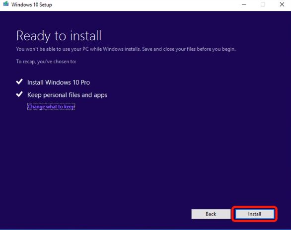 Installing WIndows 10