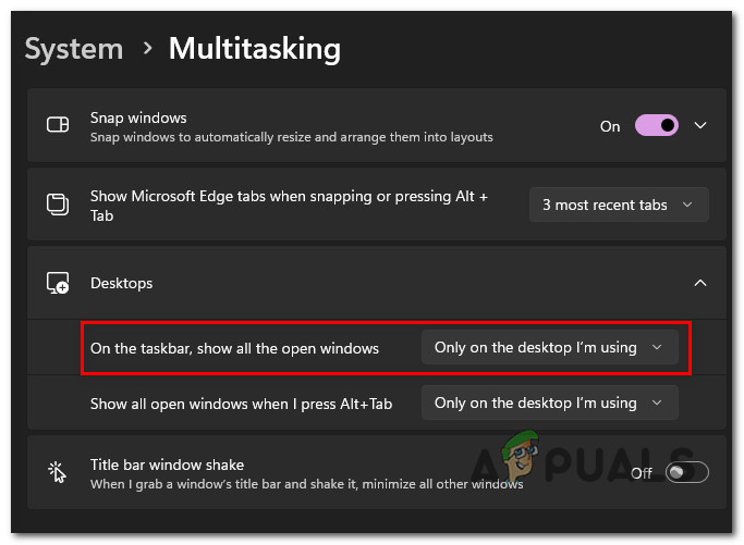Access the Only the desktop i'm using