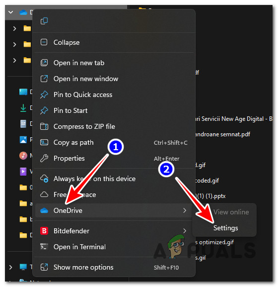 Acces the Settings menu