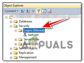 Accessing the logins folder