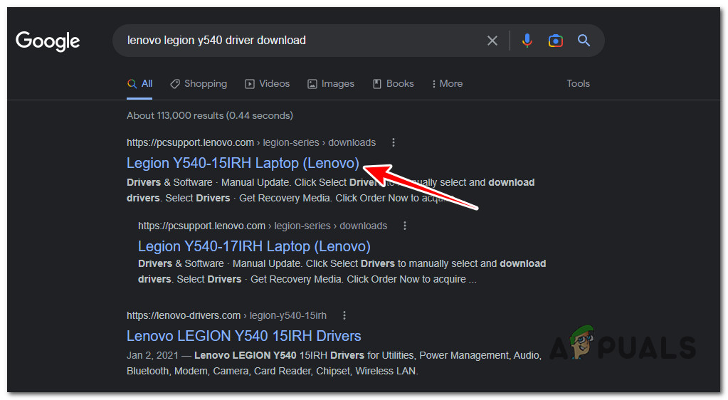 Accessing the Official Download page 