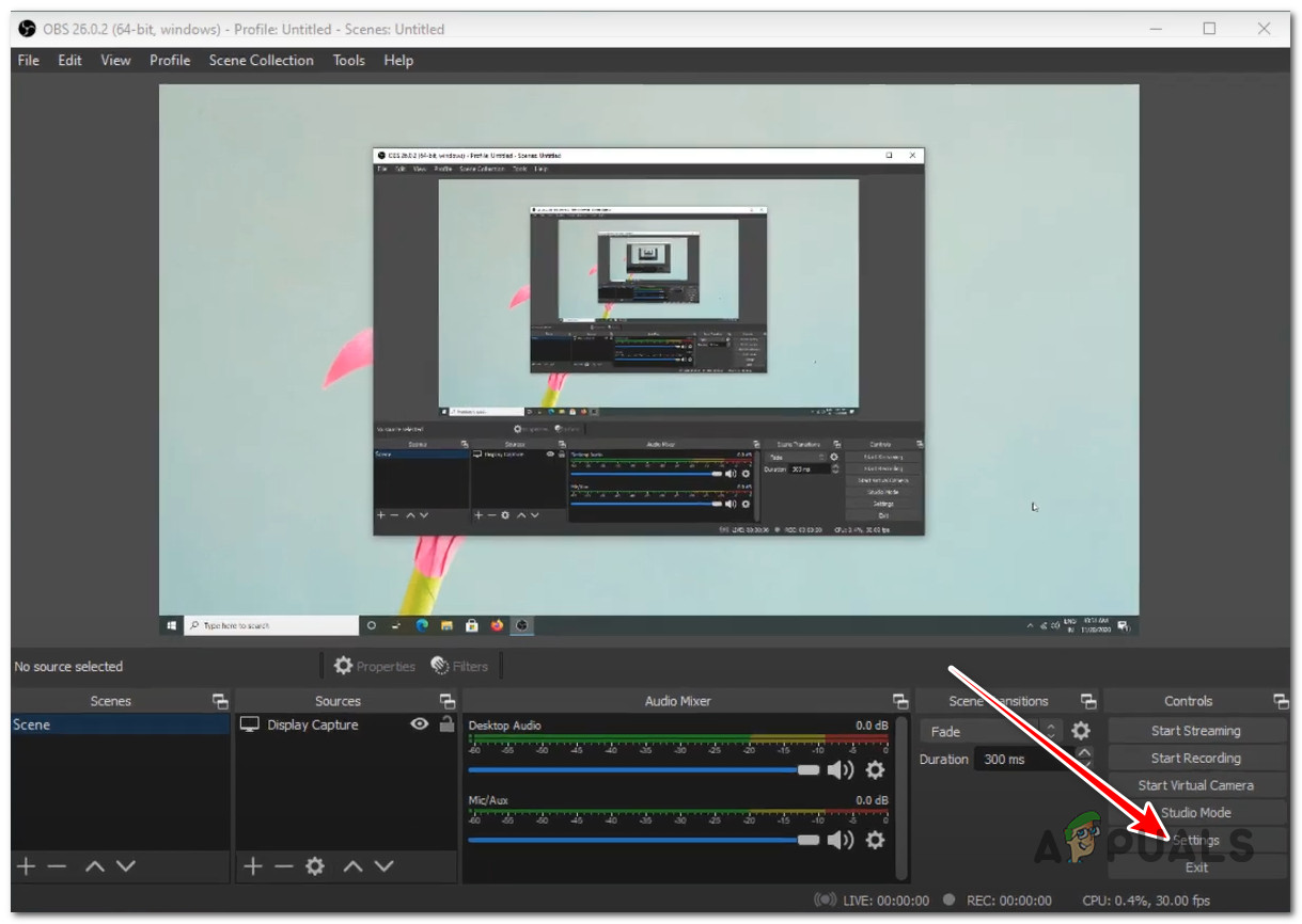 Access the Settings menu