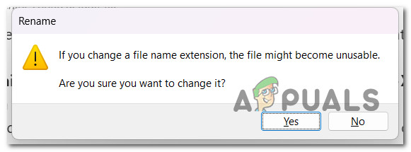 Confirm the name change