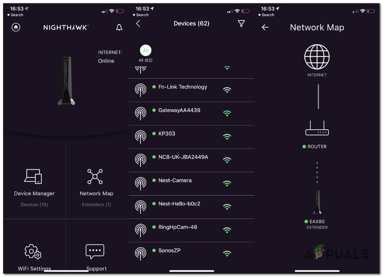 Connecting via the NightHawk app