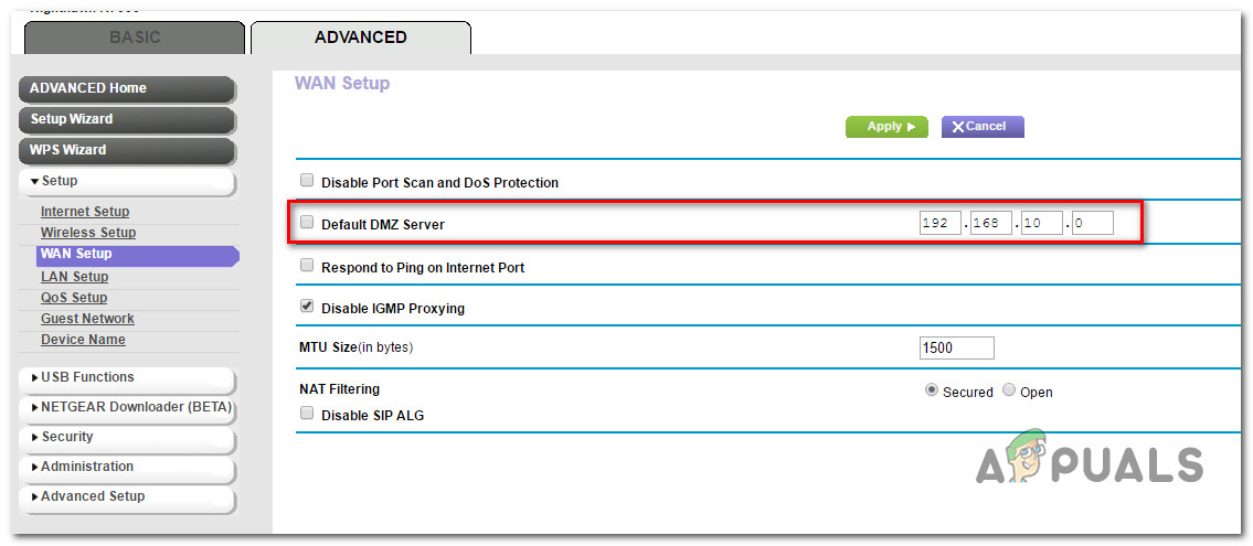Accessing the default DMS server