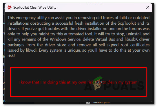 Confirm the cleanup process