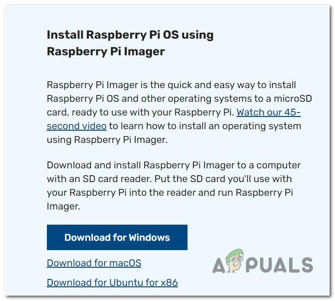 Download and install Raspberry PI