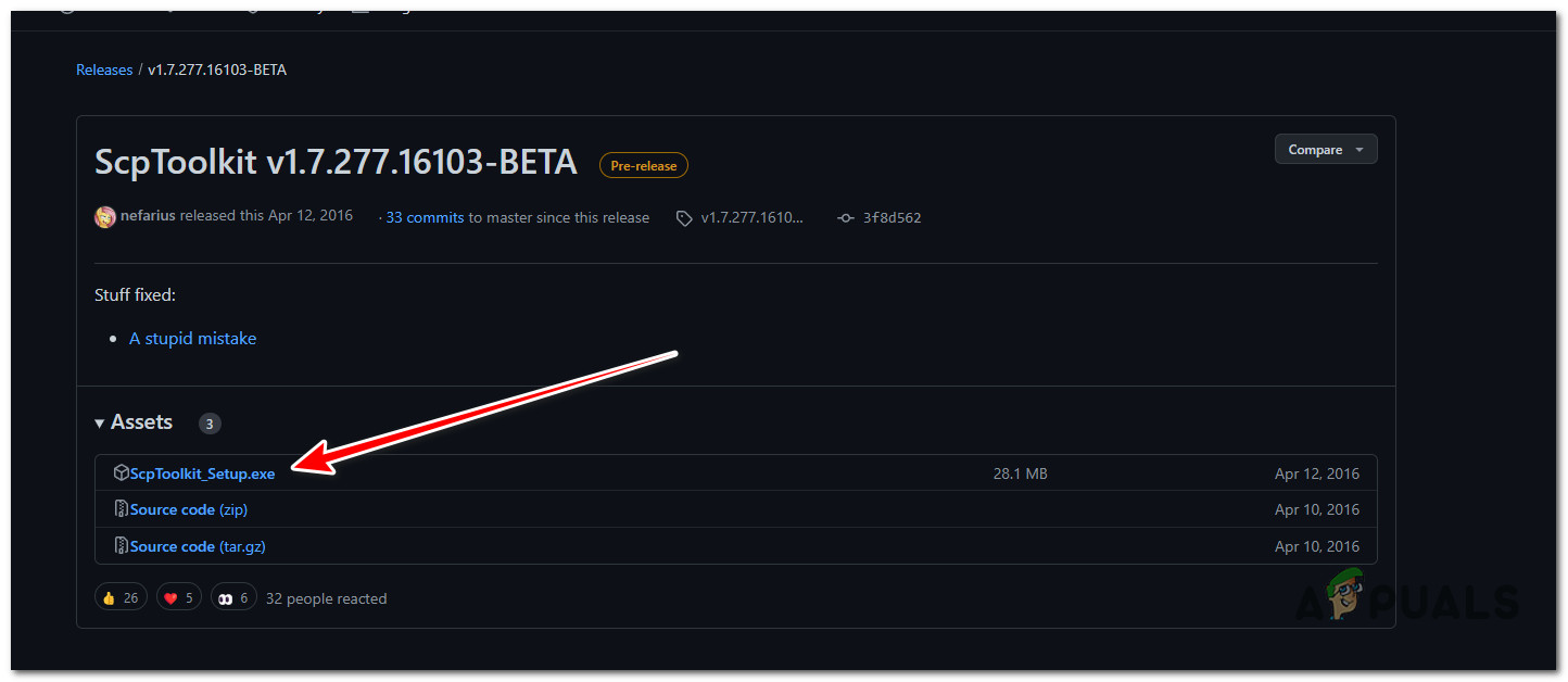 Download the latest version of the Scp Toolkit