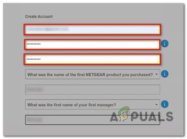 Setting the credentials for new extender