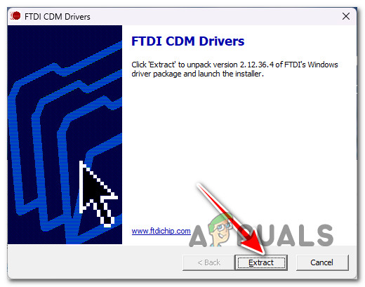 Extract the driver locally