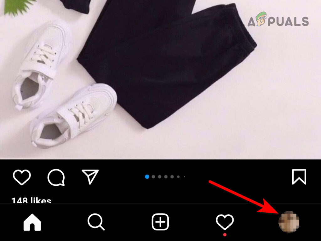 Tap on the profile icon