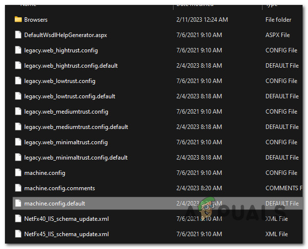 Locating the Machine Config file