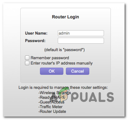 Accessing the login screen
