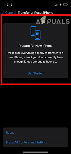 Click on Reset at the bottom left of the screen
