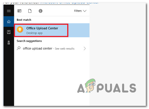 Open the Office Upload Center