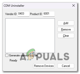 Remove all FTDI devices