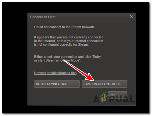 Starting Steam in Offline Mode