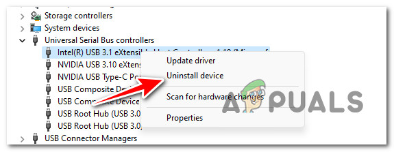 Uninstalling the USB Control driver